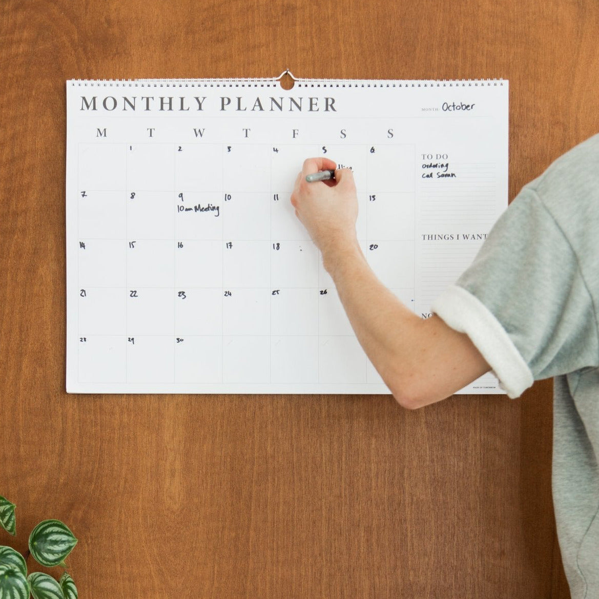 Monthly Wall Planner Made of Tomorrow