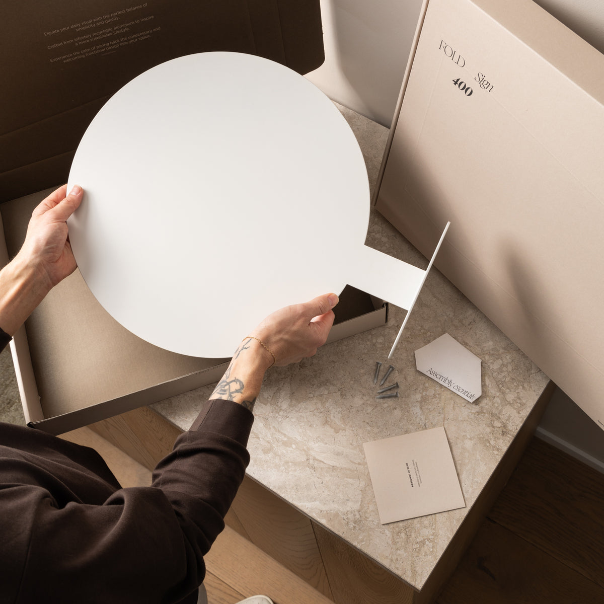 FOLD Round Sign 400 – Made of Tomorrow