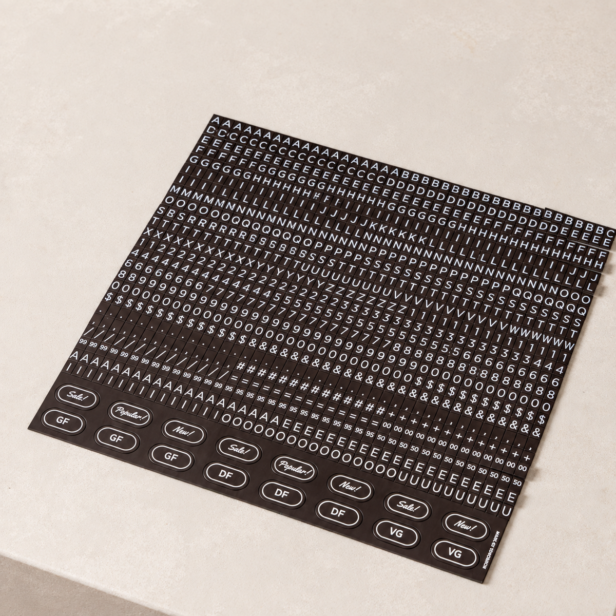 Magnetic Character Sheet — Black