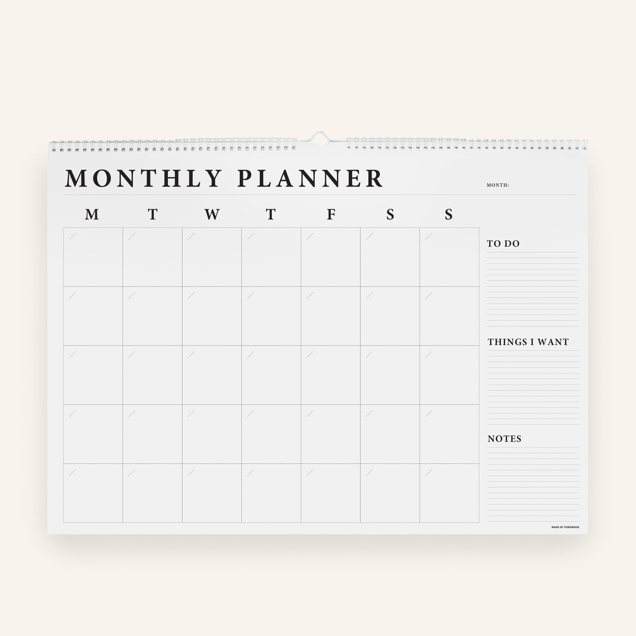 Monthly Wall Planner Made Of Tomorrow Monthly wall planner made of tomorrow