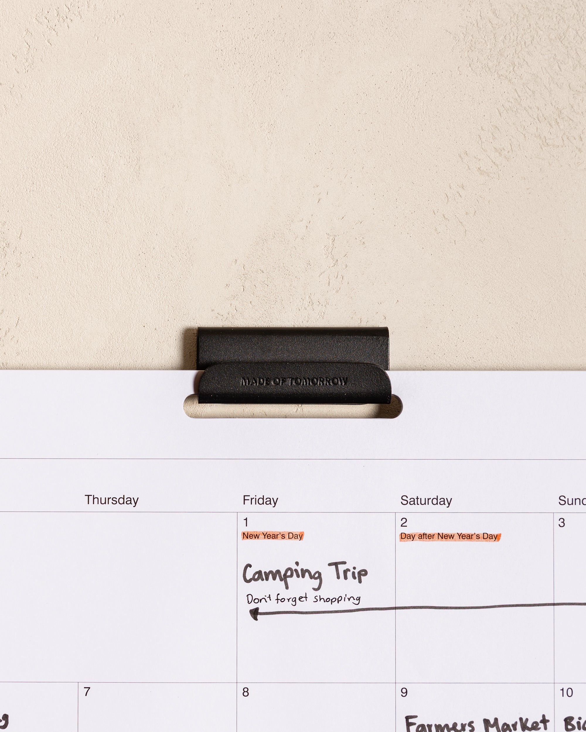2027 Monthly Planner with black display hook