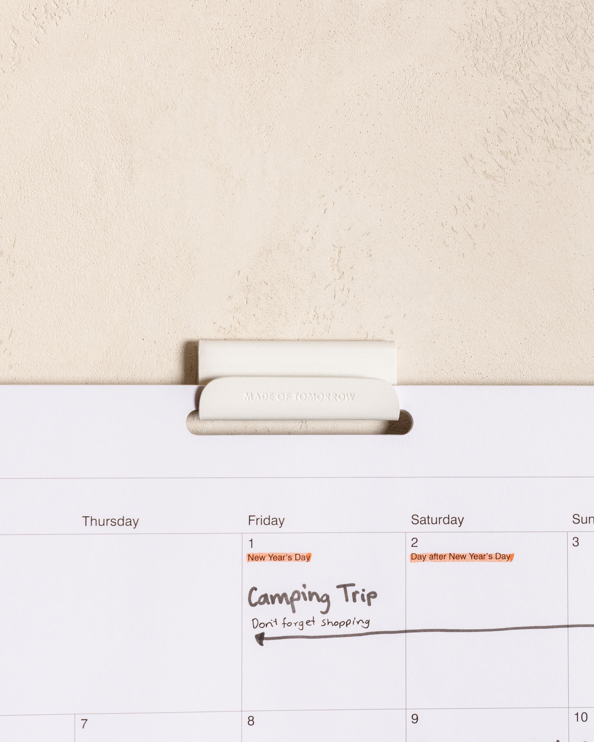 2027 Monthly Planner with white display hook